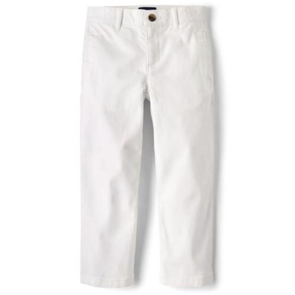 Soft White Wide Leg Chino Pants